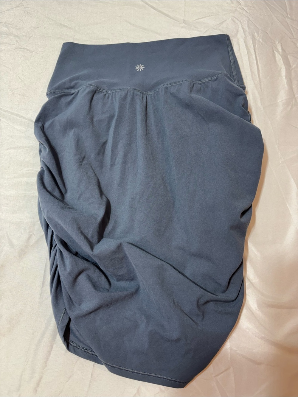 Athleta Transcend Shirred Active Skort Bluish Gray Size S